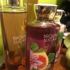 Bath and body works brown sugar and fig set